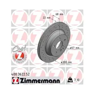 Original ZIMMERMANN 400.3622.52 Bremsscheiben 2 Stück für MERCEDES-BENZ Original ZIMMERMANN 400.3622.52 Bremsscheiben 2 Stück für MERCEDES-BENZ