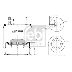FEBI BILSTEIN 20902 Luftfederbalg für RENAULT FEBI BILSTEIN 20902 Luftfederbalg für RENAULT