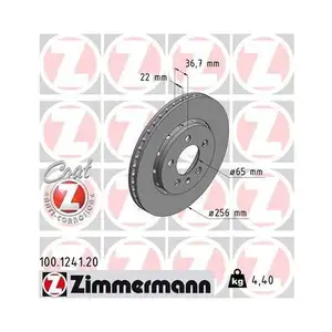 Zimmermann 100.1241.20 Bremsscheiben 2 Stück VW Zimmermann 100.1241.20 Bremsscheiben 2 Stück VW