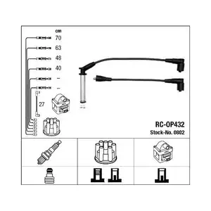 NGK 0802 Z&uuml;ndleitungssatz RC-OP432 f&uuml;r OPEL