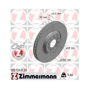 Zimmermann 100.1249.20 Bremsscheiben 2 Stück AUDI Zimmermann 100.1249.20 Bremsscheiben 2 Stück AUDI