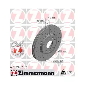 Original Zimmermann 470.2432.52 Bremsscheiben 2 Stück für RENAULT Original Zimmermann 470.2432.52 Bremsscheiben 2 Stück für RENAULT