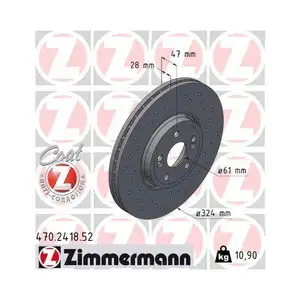 Original Zimmermann 470.2418.52 Bremsscheiben 2 Stück für RENAULT Original Zimmermann 470.2418.52 Bremsscheiben 2 Stück für RENAULT