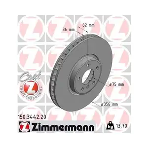 ZIMMERMANN 150.3442.20 Bremsscheiben 2 Stück für BMW ZIMMERMANN 150.3442.20 Bremsscheiben 2 Stück für BMW