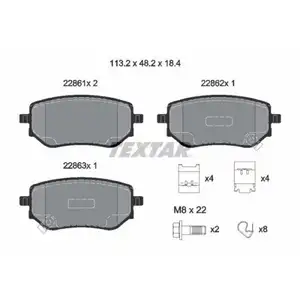 Bremsbelagsatz Scheibenbremse Textar 2286101 Q+ für Mercedes Benz für Nissan Bremsbelagsatz Scheibenbremse Textar 2286101 Q+ für Mercedes Benz für Nissan