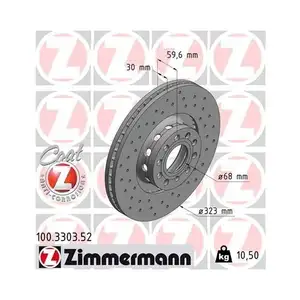 Original ZIMMERMANN 100.3303.52 Bremsscheiben 2 Stück für AUDI Original ZIMMERMANN 100.3303.52 Bremsscheiben 2 Stück für AUDI