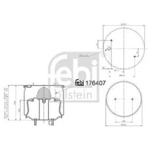 FEBI BILSTEIN 176407 Luftfederbalg FEBI BILSTEIN 176407 Luftfederbalg