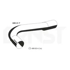 Abgasrohr Ernst 309417 für Ford Für Fahrzeuge Mit Diesel-partikel-filter (dpf) Abgasrohr Ernst 309417 für Ford Für Fahrzeuge Mit Diesel-partikel-filter (dpf)