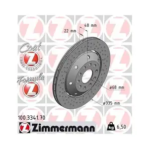 Original ZIMMERMANN 100.3341.70 Bremsscheiben 2 Stück für AUDI Original ZIMMERMANN 100.3341.70 Bremsscheiben 2 Stück für AUDI