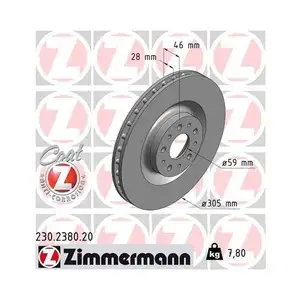 Zimmermann 230.2380.20 Bremsscheiben 2 Stück FIAT Zimmermann 230.2380.20 Bremsscheiben 2 Stück FIAT