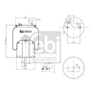 FEBI BILSTEIN 38634 Luftfederbalg für SCANIA FEBI BILSTEIN 38634 Luftfederbalg für SCANIA