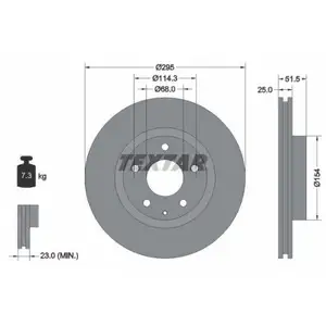 Original TEXTAR 92267603 Bremsscheiben 2 Stück vorne für MAZDA Original TEXTAR 92267603 Bremsscheiben 2 Stück vorne für MAZDA