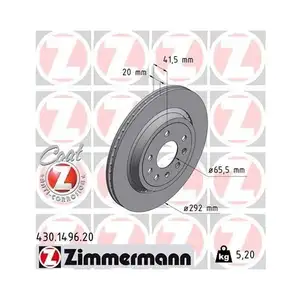 Zimmermann 430.1496.20 Bremsscheiben 2 Stück SAAB Zimmermann 430.1496.20 Bremsscheiben 2 Stück SAAB