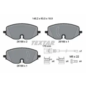 Bremsbelagsatz Scheibenbremse Textar 2616901 für Audi für Ford für Seat für VW Bremsbelagsatz Scheibenbremse Textar 2616901 für Audi für Ford für Seat für VW
