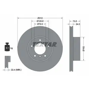 TEXTAR 92176105 Bremsscheiben 2 Stück BMW TEXTAR 92176105 Bremsscheiben 2 Stück BMW