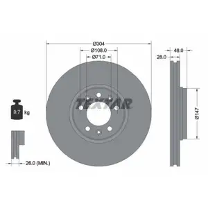 TEXTAR 92157003 Bremsscheiben 2 Stück CITROËN TEXTAR 92157003 Bremsscheiben 2 Stück CITROËN