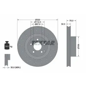 TEXTAR 92099205 Bremsscheiben 2 Stück vorne für MERCEDES-BENZ TEXTAR 92099205 Bremsscheiben 2 Stück vorne für MERCEDES-BENZ