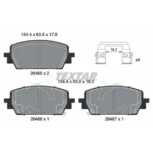 Bremsbelagsatz Scheibenbremse Textar 2646501 Q+ für Hyundai für Kia für Genesis Bremsbelagsatz Scheibenbremse Textar 2646501 Q+ für Hyundai für Kia für Genesis