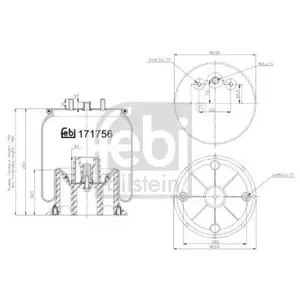FEBI BILSTEIN 171756 Luftfederbalg für RENAULT, VOLVO FEBI BILSTEIN 171756 Luftfederbalg für RENAULT, VOLVO