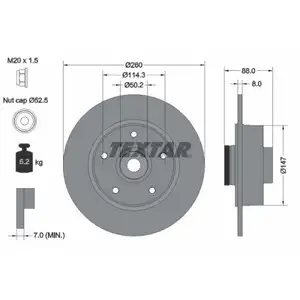 TEXTAR 92196003 Bremsscheiben 2 Stück hinten RENAULT TEXTAR 92196003 Bremsscheiben 2 Stück hinten RENAULT