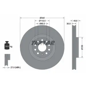 TEXTAR 92229805 Bremsscheiben 2 Stück vorne VW TEXTAR 92229805 Bremsscheiben 2 Stück vorne VW