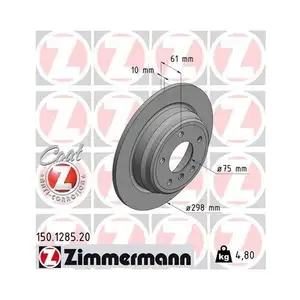 Zimmermann 150.1285.20 Bremsscheiben 2 Stück BMW Zimmermann 150.1285.20 Bremsscheiben 2 Stück BMW