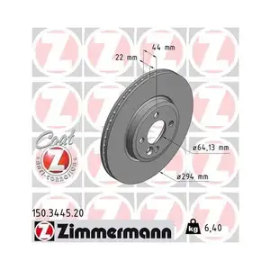 ZIMMERMANN 150.3445.20 Bremsscheiben 2 Stück MINI ZIMMERMANN 150.3445.20 Bremsscheiben 2 Stück MINI