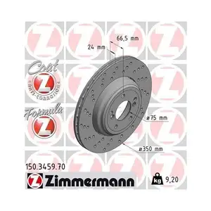 Original ZIMMERMANN 150.3459.70 Bremsscheiben 2 Stück für BMW Original ZIMMERMANN 150.3459.70 Bremsscheiben 2 Stück für BMW