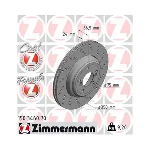 Original ZIMMERMANN 150.3460.70 Bremsscheiben 2 Stück für BMW Original ZIMMERMANN 150.3460.70 Bremsscheiben 2 Stück für BMW