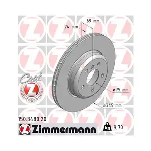 Zimmermann 150.3480.20 Bremsscheiben 2 St&uuml;ck BMW