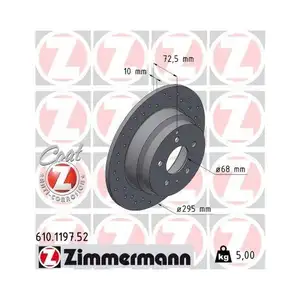 Original ZIMMERMANN 610.1197.52 Bremsscheiben 2 Stück für VOLVO Original ZIMMERMANN 610.1197.52 Bremsscheiben 2 Stück für VOLVO