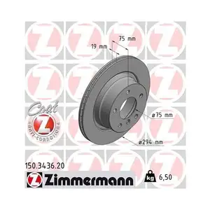 Zimmermann 150.3436.20 Bremsscheiben 2 Stück BMW Zimmermann 150.3436.20 Bremsscheiben 2 Stück BMW