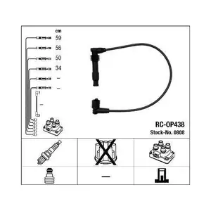 NGK 0808 Zündleitungssatz RC-OP438 für OPEL NGK 0808 Zündleitungssatz RC-OP438 für OPEL