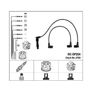 NGK 0769 Zündleitungssatz RC-OP204 für OPEL NGK 0769 Zündleitungssatz RC-OP204 für OPEL