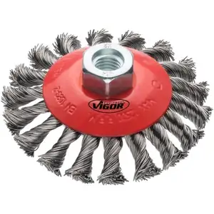 VIGOR V6805 Kegelbürste f. Winkelschl. gezopft,100mm VIGOR V6805 Kegelbürste f. Winkelschl. gezopft,100mm