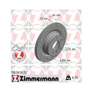 Original ZIMMERMANN 150.3426.52 Bremsscheiben 2 Stück für BMW Original ZIMMERMANN 150.3426.52 Bremsscheiben 2 Stück für BMW