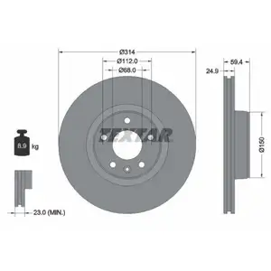 TEXTAR 92132205 Bremsscheiben 2 Stück vorne AUDI TEXTAR 92132205 Bremsscheiben 2 Stück vorne AUDI