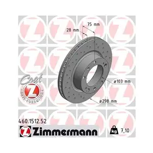 Original ZIMMERMANN 460.1512.52 Bremsscheiben 2 Stück für PORSCHE Original ZIMMERMANN 460.1512.52 Bremsscheiben 2 Stück für PORSCHE