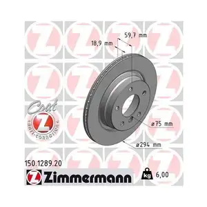 Zimmermann 150.1289.20 Bremsscheiben 2 Stück BMW Zimmermann 150.1289.20 Bremsscheiben 2 Stück BMW