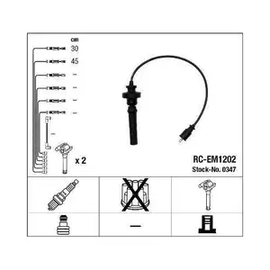 NGK 0347 Zündleitungssatz RC-EM1202 für MITSUBISHI NGK 0347 Zündleitungssatz RC-EM1202 für MITSUBISHI