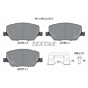 Bremsbelagsatz Scheibenbremse Textar 2216503 Q+ für Alfa Romeo für Fiat für Jeep Bremsbelagsatz Scheibenbremse Textar 2216503 Q+ für Alfa Romeo für Fiat für Jeep