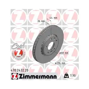Zimmermann 470.2432.20 Bremsscheiben 2 Stück RENAULT Zimmermann 470.2432.20 Bremsscheiben 2 Stück RENAULT