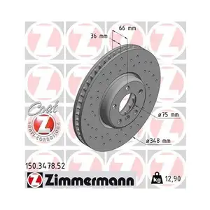 Original ZIMMERMANN 150.3478.52 Bremsscheiben 2 Stück für BMW Original ZIMMERMANN 150.3478.52 Bremsscheiben 2 Stück für BMW