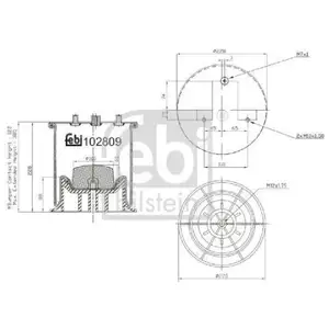 FEBI BILSTEIN 102809 Luftfederbalg für IVECO FEBI BILSTEIN 102809 Luftfederbalg für IVECO