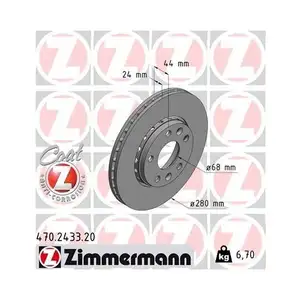 Zimmermann 470.2433.20 Bremsscheiben 2 Stück RENAULT Zimmermann 470.2433.20 Bremsscheiben 2 Stück RENAULT