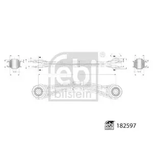 FEBI BILSTEIN 182597 Querlenker für MERCEDES-BENZ FEBI BILSTEIN 182597 Querlenker für MERCEDES-BENZ