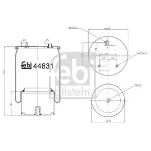 FEBI BILSTEIN 44631 Luftfederbalg f&uuml;r DAF