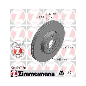 Zimmermann 150.1297.20 Bremsscheiben 2 Stück BMW Zimmermann 150.1297.20 Bremsscheiben 2 Stück BMW