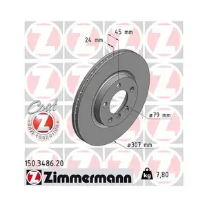 ZIMMERMANN 150.3486.20 Bremsscheiben 2 Stück MINI ZIMMERMANN 150.3486.20 Bremsscheiben 2 Stück MINI