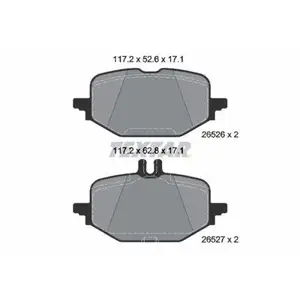Bremsbelagsatz Scheibenbremse Textar 2652601 Q+ für Mercedes Benz Hinterachse Bremsbelagsatz Scheibenbremse Textar 2652601 Q+ für Mercedes Benz Hinterachse